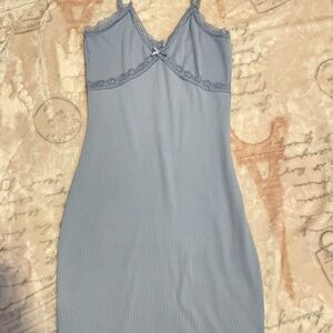 H&M Sky Blue Lace Trim Dress